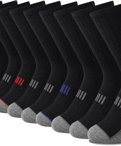 Comfoex 10 Pairs Boys Socks Crew Athletic Calf Long Socks Half Cushioned Socks For Kids 4-6 6-8 8-10 Years Old